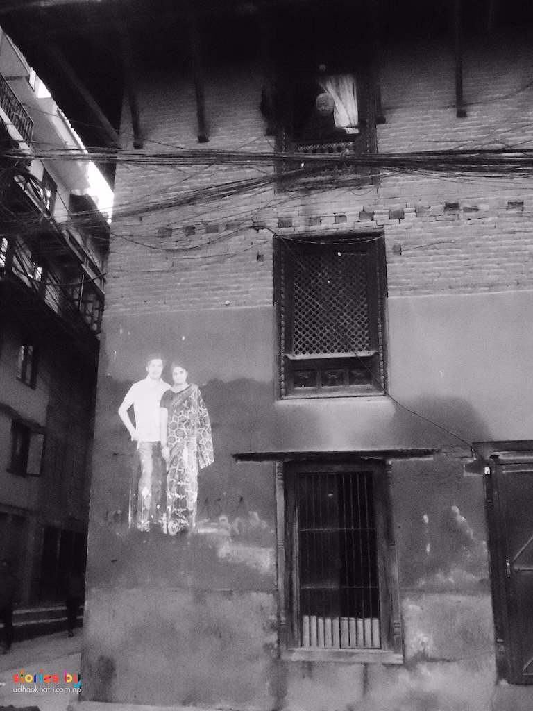 Shopfront in Kathmandu — vintage compact camera frame