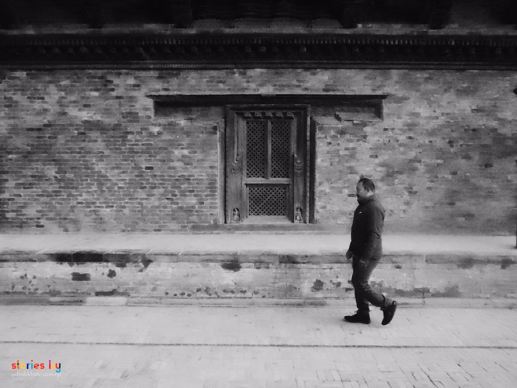 Kathmandu street in motion — 2012 point and shoot photograph